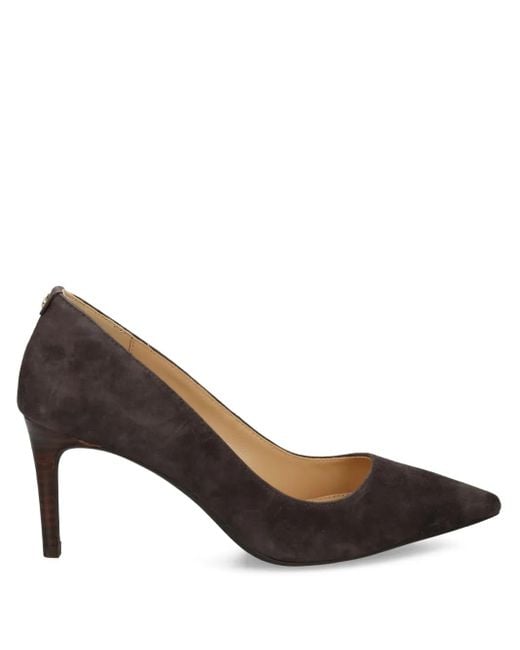 Michael Kors Brown 80Mm Pointed-Toe Suede Pumps