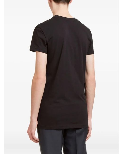 Aiezen Black Crew-Neck T-Shirt for men