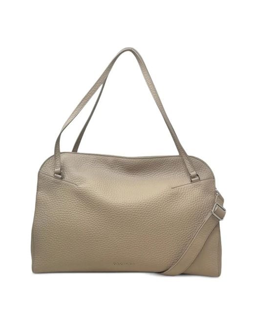 Orciani Natural Lido Midi Shoulder Bag