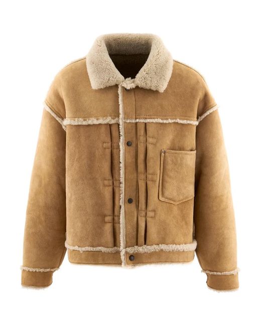 SAINT Mxxxxxx Brown Bb_Mouton Shearling Collar Jacket for men