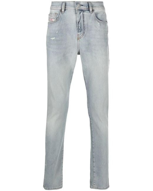 DIESEL Blue Distressed Slim-Fit Jeans for men