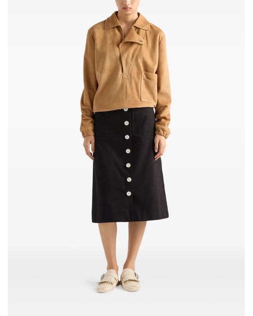 Prada Natural Suede Blouson Jacket