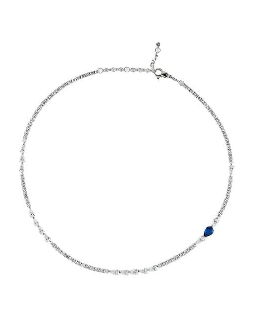 Jewels Aficionado Natural 18K Diamond And Sapphire Necklace