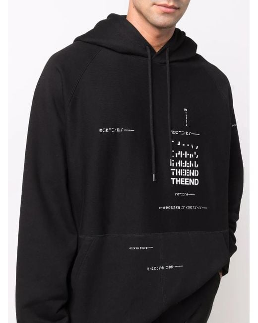 TAKAHIROMIYASHITA The Soloist Black Graphic-Print Hoodie for men