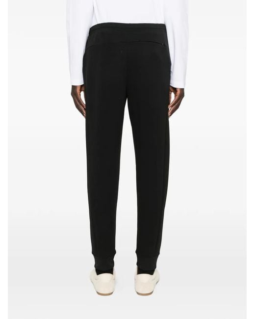 Lacoste Black Fitted Jersey Track Pants for men