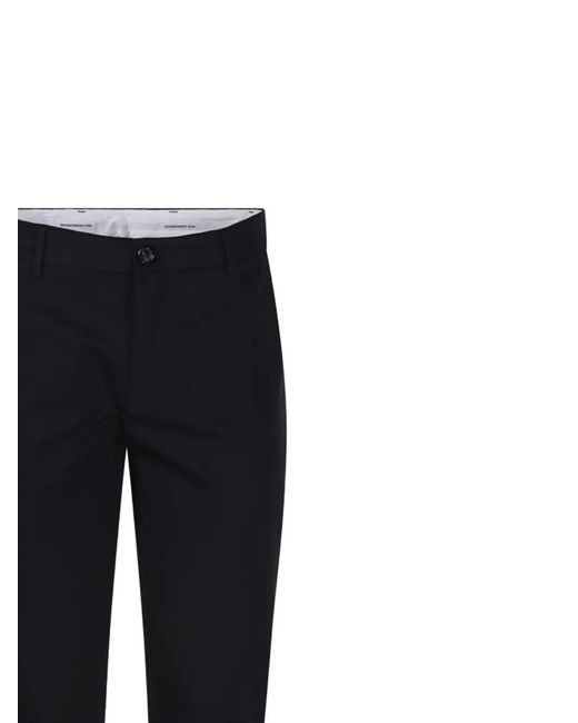 Department 5 Black Buttoned Trousers for men