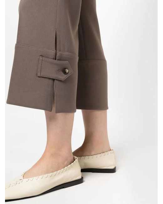 Alberto Biani Brown Tailored Cropped Trousers