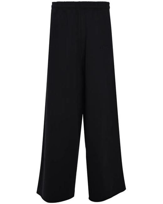 Vetements Black Wide Leg Sweatpants for men