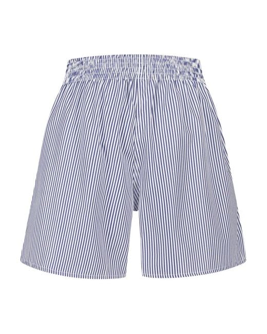 Paramidonna Blue Cora Striped Shorts