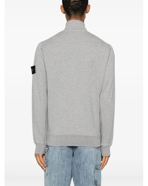 Stone Island Gray Cotton Fleece Sweatshirt for men