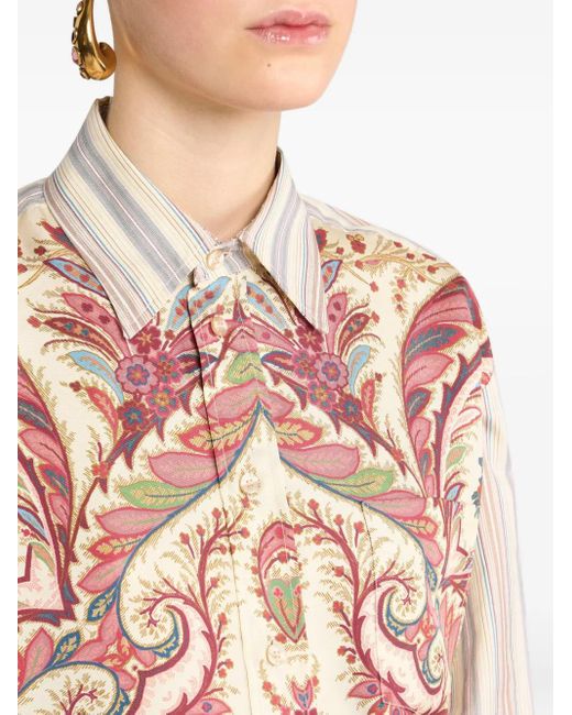 Etro ペイズリー シャツ Pink