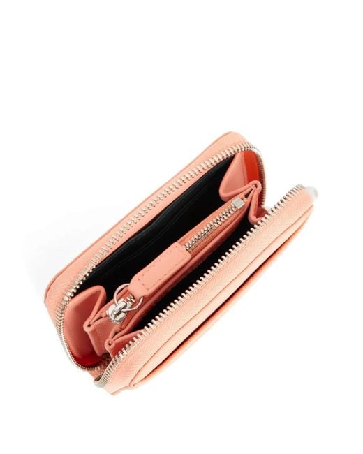 Lacoste Pink Daily City Zip Cardholder Wallet