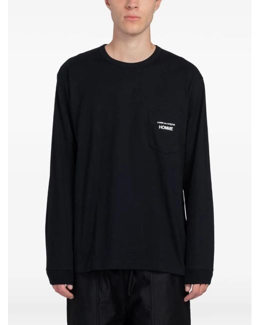Comme des Garçons Black Logo-Print Pocket T-Shirt for men