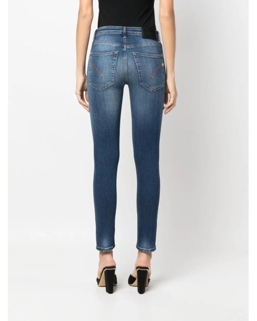 Dondup Blue Iris High-Rise Skinny Jeans