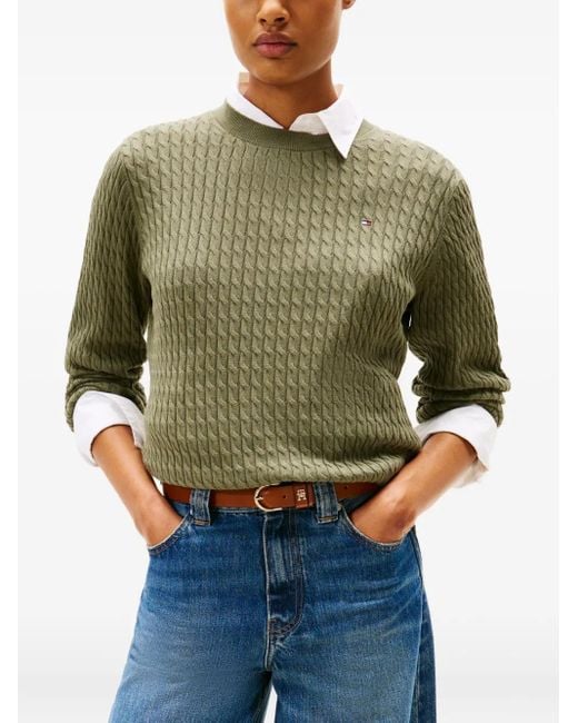 Jersey de punto de ochos Tommy Hilfiger de color Green