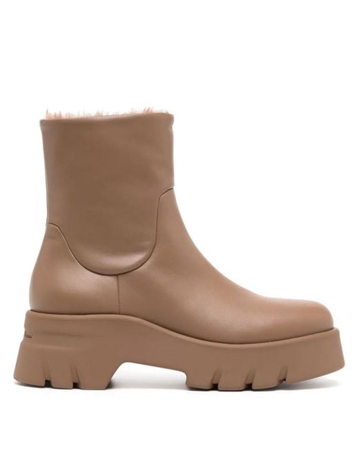 Gianvito Rossi Brown Montey Leather Boots