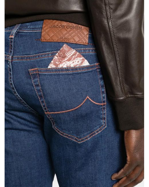 Jacob Cohen Blue Bard Five-Pocket Jeans for men