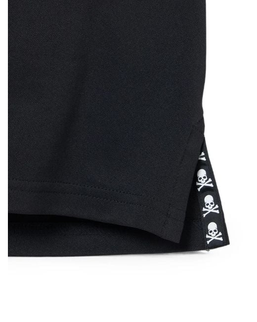 Mastermind Japan Black Logo-Print Side-Slit T-Shirt for men