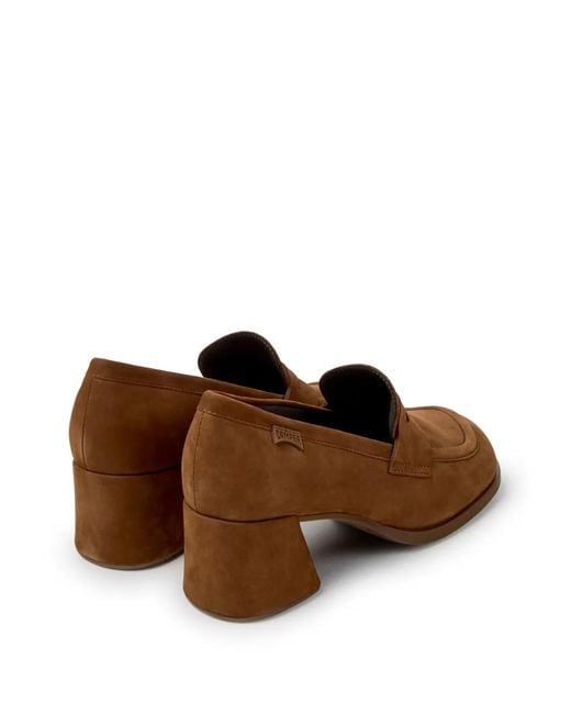 Camper Brown Kora Nubuck Loafers