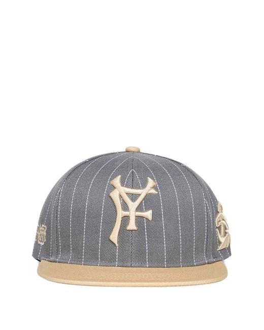 PDF Gray Embroidered Cotton Cap for men