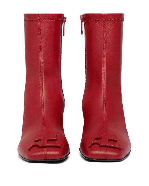 Courreges Red Reedition Ac Ankle Boots