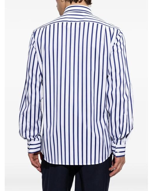 Vivienne Westwood Blue Krall Striped Shirt for men