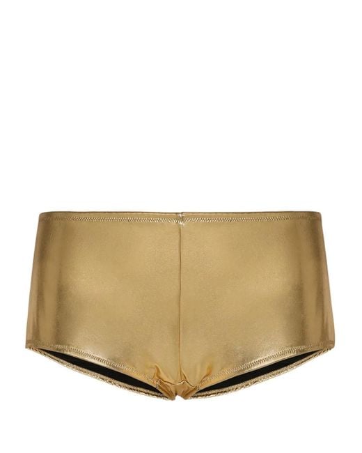 Dolce & Gabbana Natural Low-Rise Foiled Briefs