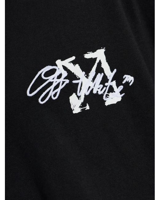 Off-White c/o Virgil Abloh Black Embroidered Logo T-Shirt