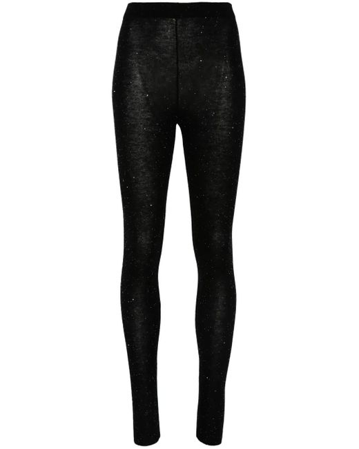 Fabiana Filippi Black Sequin-Embellished Leggings