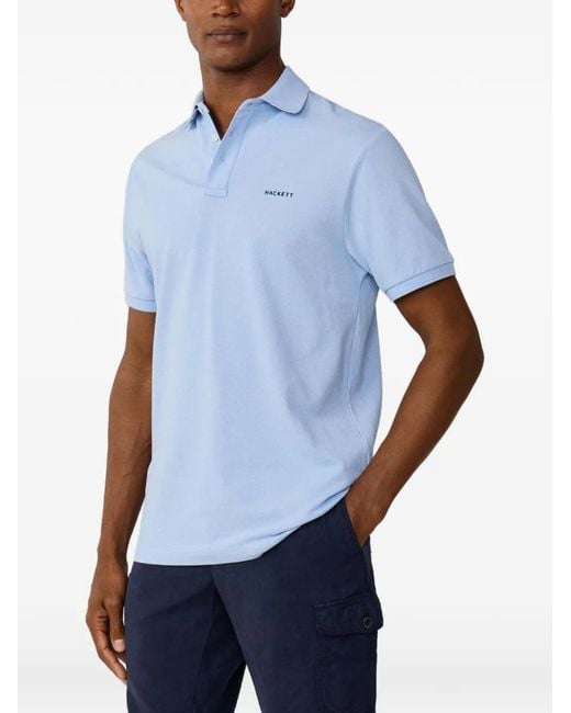 Hackett Blue Swim Trim Polo Shirt for men