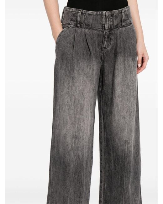 Alice + Olivia Gray Anders Wide-leg Jeans