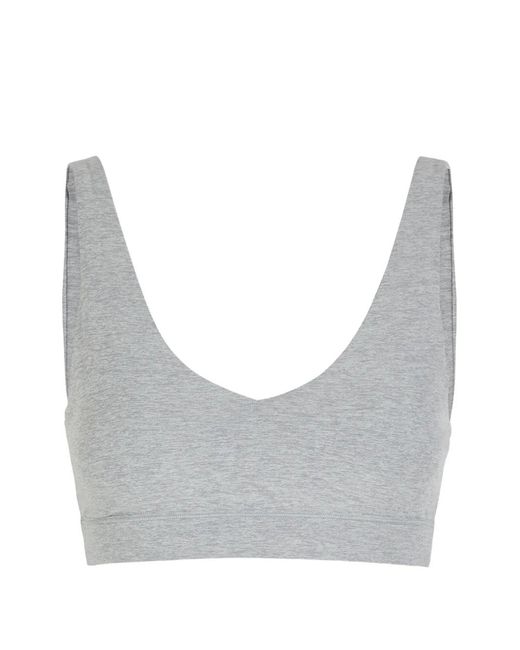 vuori Gray Elevation Rhythm V-Neck Bra