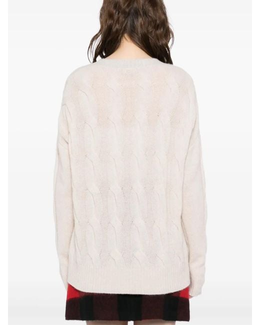 Pull En Maille Torsadée N.Peal Cashmere en coloris Natural