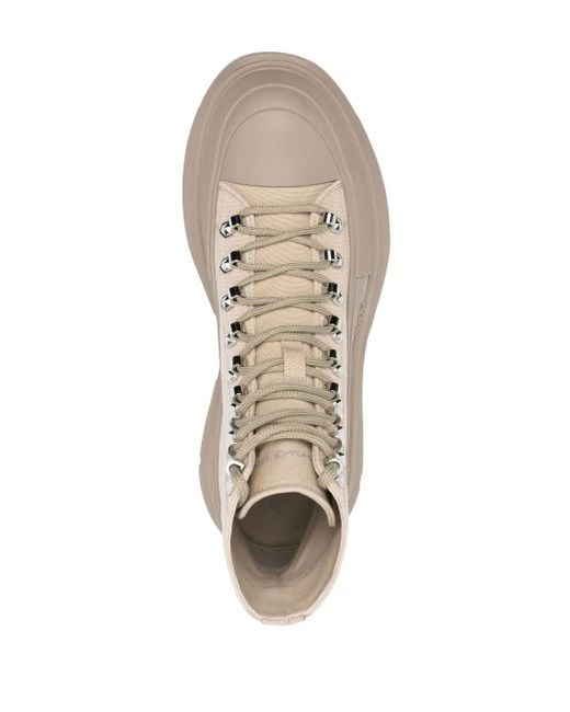 Stivali Stringati 70Mm di Alexander McQueen in Natural da Uomo