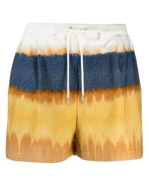 Alberta Ferretti Orange Tie-Dye Track Shorts