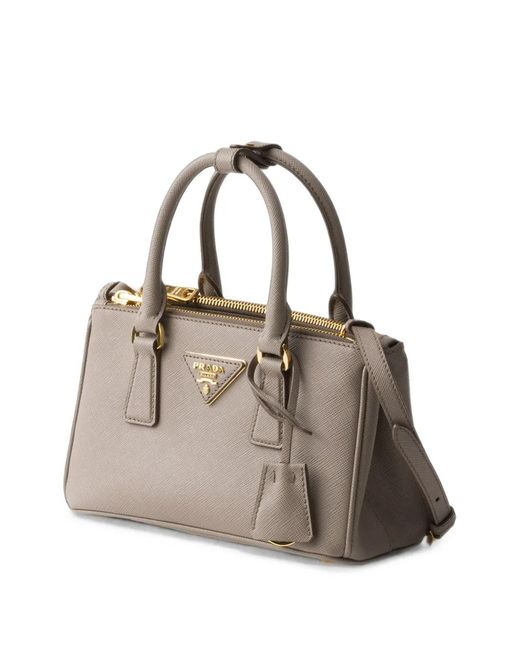 Prada Brown Galleria Mini Saffiano Leather Bag