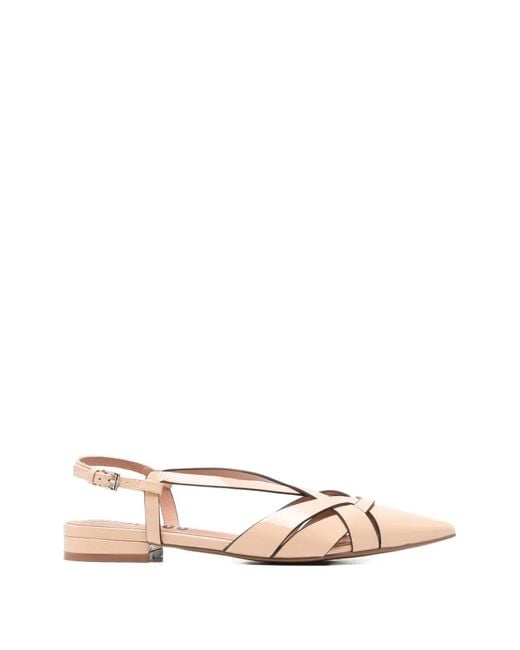 Bibi Lou Natural Slingback Flat Pumps