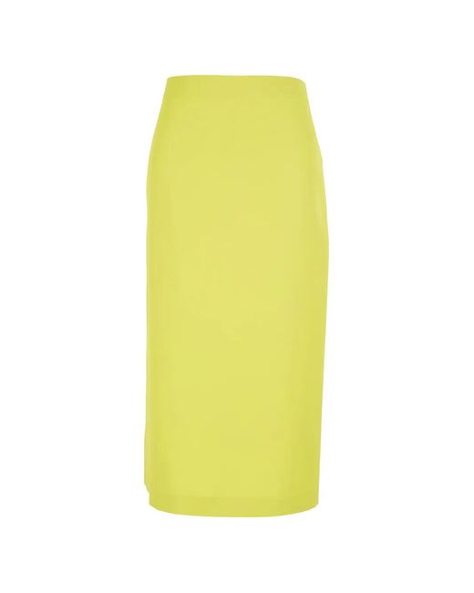 Twinset Yellow Zip-Fastening Skirt