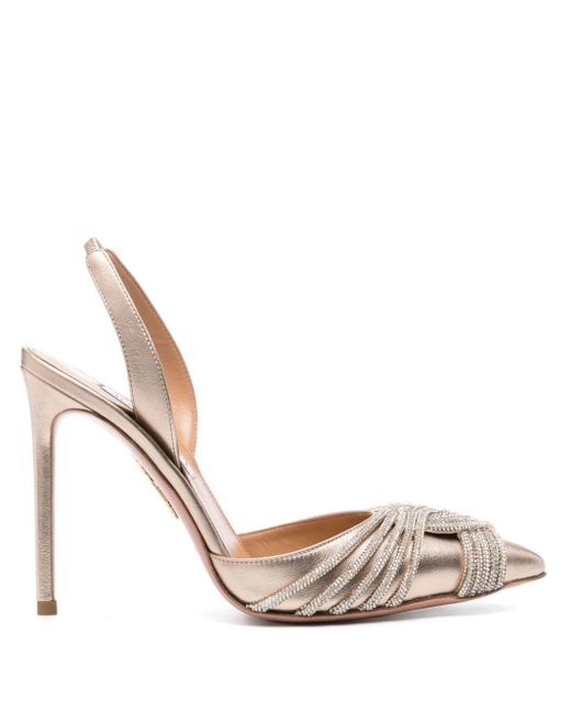 Zapatos Gatsby con tacón de 105 mm Aquazzura de color Pink
