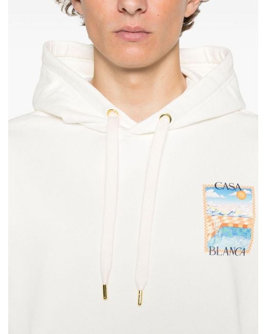 Casablanca White Surreal Pool Hoodie for men