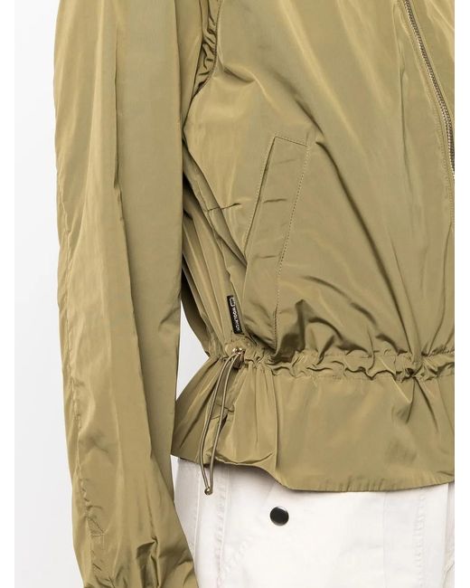 Woolrich Green Round-Neck Zipped Jacket