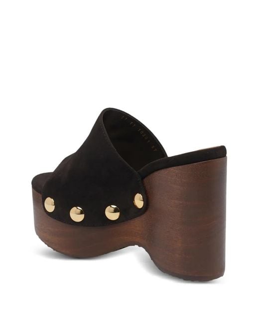 Gianvito Rossi Brown 115Mm Ardéa Button Detail Sandals