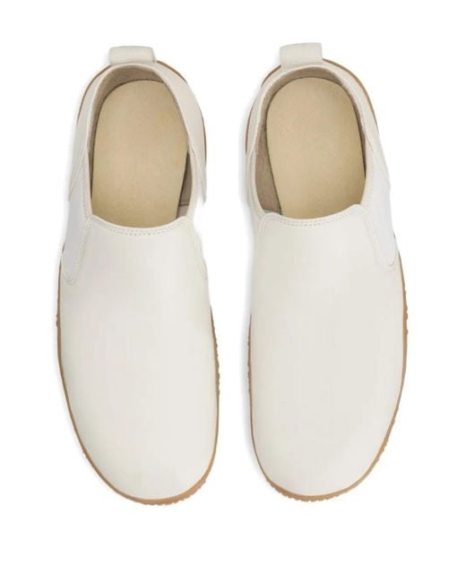 Lemaire White Elastic-Insert Round-Toe Slip-On Slippers for men