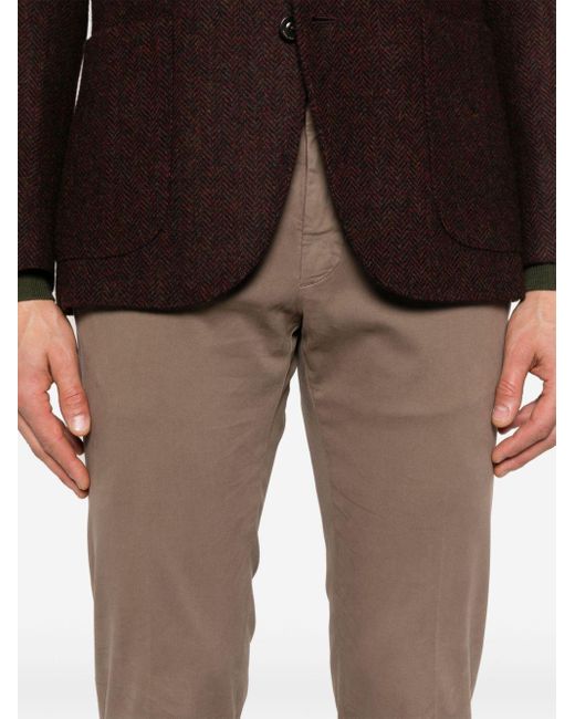 Incotex Brown Slim Trousers for men