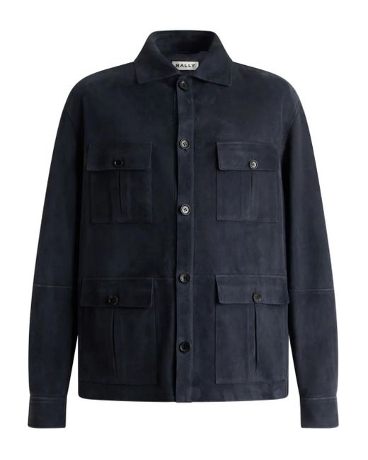Bally Blue Suede Jacket for men