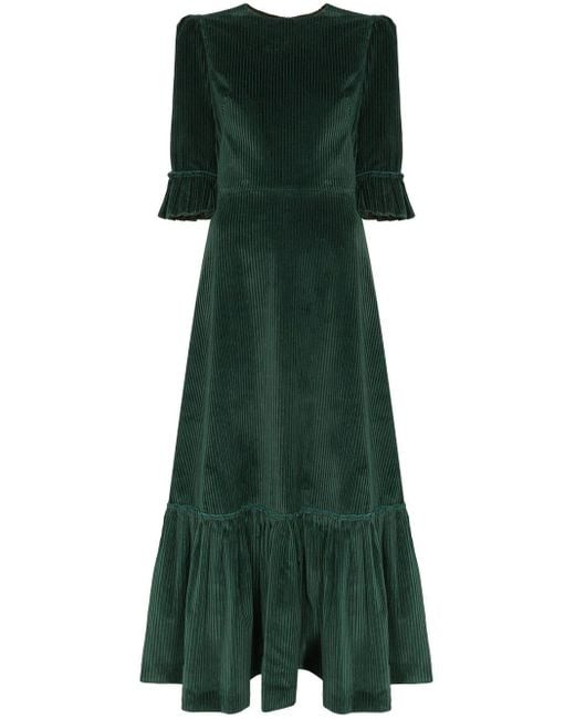 The Vampire's Wife Green Festival Corduroy Maxi Dress