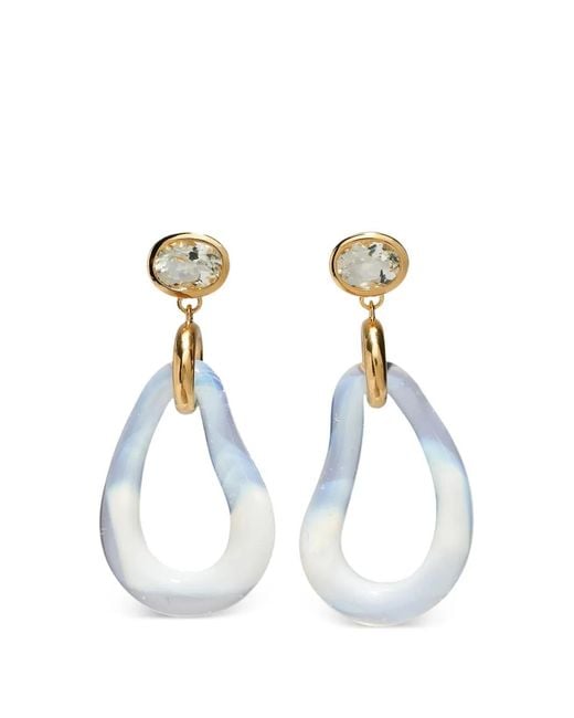 Lizzie Fortunato Blue Opalescent Drop Earrings