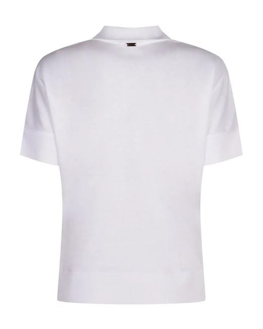 Herno White T-Shirts And Polos