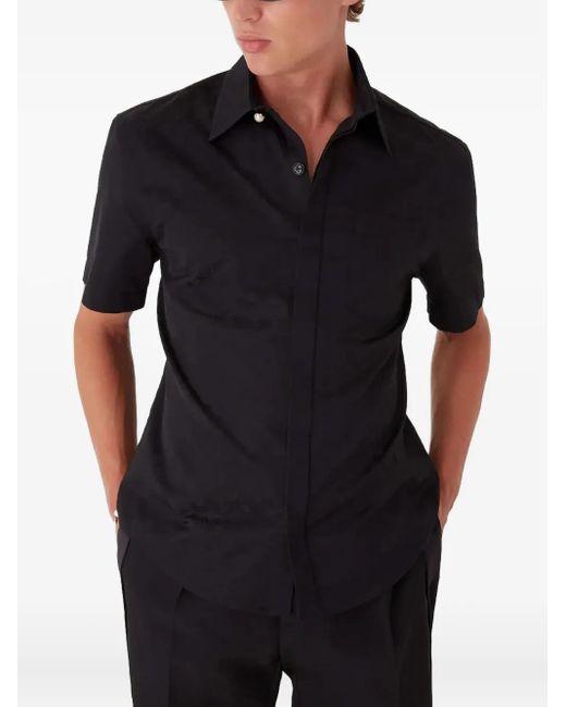 Casablanca Black Short-Sleeve Shirt for men