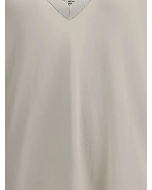 Extreme Cashmere White Nº406 V-Neck Oversized T-Shirt